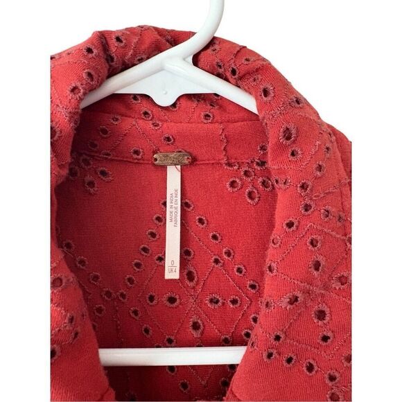 Free People Set The Tone Jumpsuit size 0 Terracota Brick Red - Picture 8 of 16